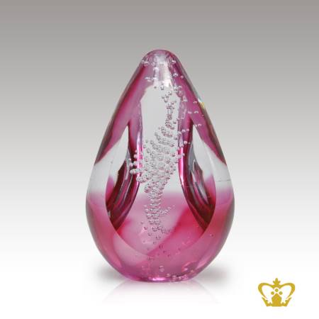 GLR-RED-CLEAR-BUBBLES-PAPER-WEIGHT-12CM-10-619-R