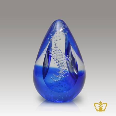 GLR-BLUE-CLEAR-BUBBLES-PAPER-WEIGHT-13CM-10-619-B