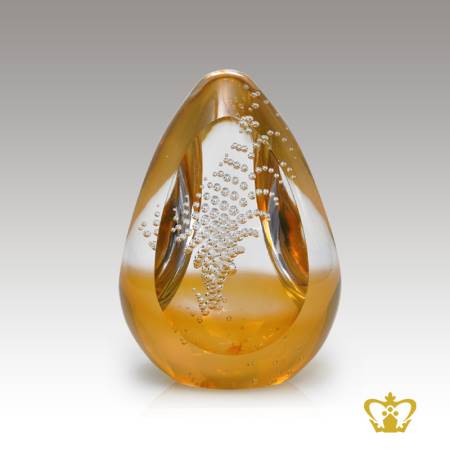 GLR-YELLOW-CLEAR-BUBBLES-PAPER-WEIGHT-13CM-10-619-3Y