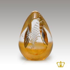 GLR-YELLOW-CLEAR-BUBBLES-PAPER-WEIGHT-13CM-10-619-3Y