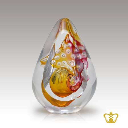 GLR-BUBBLES-PAPER-WEIGHT13CM-PINK-ORANGE-10-248-R3Y