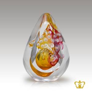 GLR-BUBBLES-PAPER-WEIGHT13CM-PINK-ORANGE-10-248-R3Y