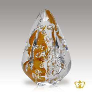 GLR-YELLOW-CLEAR-BUBBLES-PAPER-WEIGHT-19CM-18-557-3Y