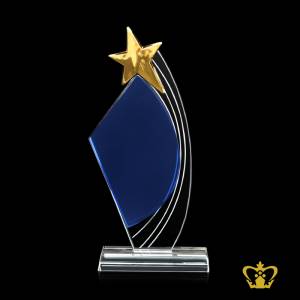 PYC-METAL-STAR-TROPHY-10-5IN-BLUE-CLEAR