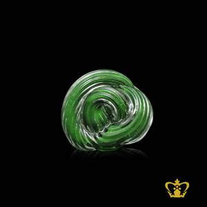 Personalized-crystal-knot-paper-weight-for-desktop-customized-with-your-name-designation-logo-by-adding-clear-or-black-base
