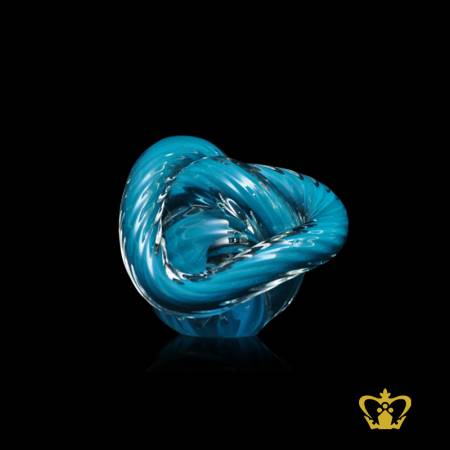 Personalized-crystal-knot-paper-weight-for-desktop-customized-with-your-name-designation-logo-by-adding-clear-or-black-base