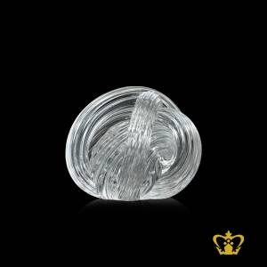 Personalized-crystal-knot-paper-weight-for-desktop-customized-with-your-name-designation-logo-by-adding-clear-or-black-base