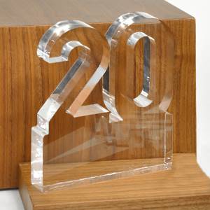 Number-20-crystal-cutout-twenty-years-appreciation-service-award-trophy-with-clear-base-customized-logo-text