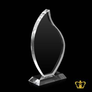 Personalized-crystal-flame-cutout-trophy-with-clear-base-customized-logo-text