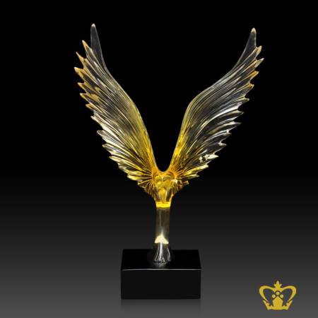 HHC-RESIN-EAGLE-32-5CM-YELLOW-W-BLACK-BASE