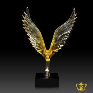 HHC-RESIN-EAGLE-32-5CM-YELLOW-W-BLACK-BASE