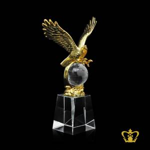 PMC-METAL-EAGLE-ON-GLOBE-9IN-GOLDEN