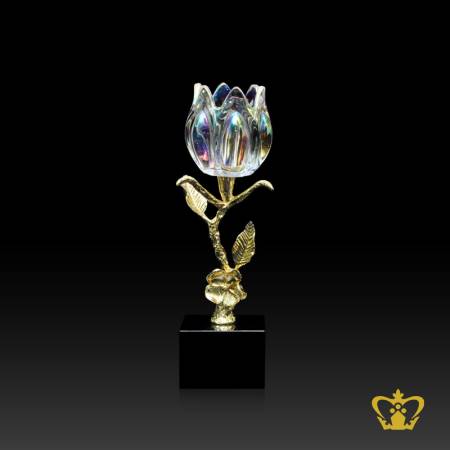 HHC-TULIP-FLOWER-WITH-METAL-LEAF-9-5IN-PINK