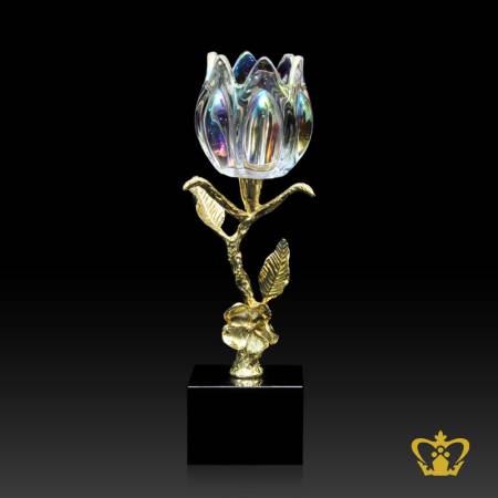 HHC-TULIP-FLOWER-WITH-METAL-LEAF-12IN-PINK