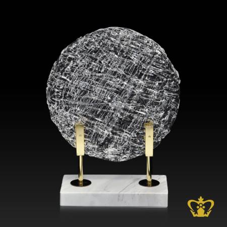 HHC-CRYSTAL-ROUND-PLATE-12IN-W-MARBLE-BASE