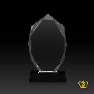 Crystal-multi-facet-oval-with-black-base-customized-logo-text