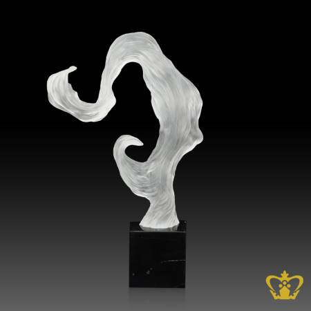 HHC-RESIN-FLAME-FROSTED-16IN-W-BLACK-MARBLE-BASE