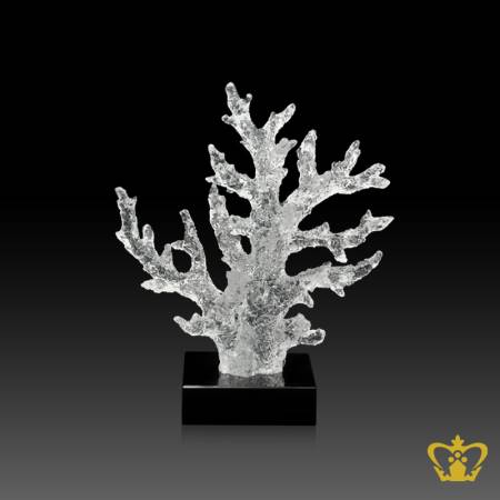 HHC-RESIN-CORAL-REEF-TREE-CLEAR-10IN-W-BLACK-BASE