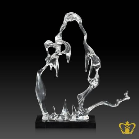 HHC-RESIN-ICE-ROCK-18-5IN-W-BLACK-MARBLE-BASE