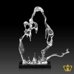 HHC-RESIN-ICE-ROCK-18-5IN-W-BLACK-MARBLE-BASE
