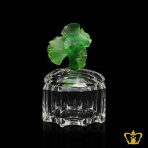 SSV-GINKGO-FLOWER-CANDY-JAR-15CM-GREEN-130ML