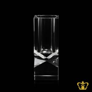 PXC-SQUARE-FLOWER-VASE-25CM-CLEAR