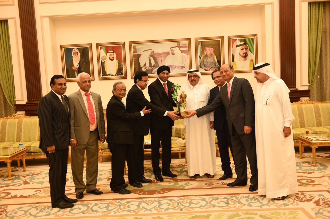 Crystal Gallery's Masterpiece Presented to H.H. Sheikh Hamdan Bin Rashid Al Maktoum, Deputy Ruler of Dubai and the Minister of Finance and Industry, UAE