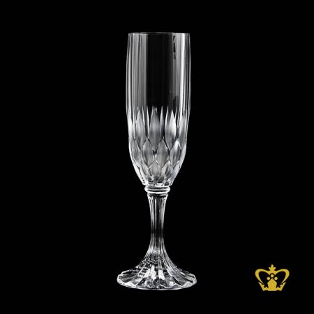 Crystal-Champagne-flute-glass-handcrafted-classic-cuts-design-with-elegant-stem-6-oz