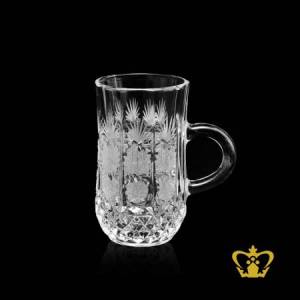 Gorgeous-crystal-tea-coffee-cup-embellished-with-elegant-intense-star-and-diamond-handcrafted-pattern