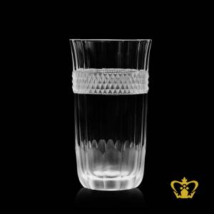Highball-glass-crystal-frosted-diamond-cut-unique-designs-serve-cocktails-water-juice-and-beverages-12-oz