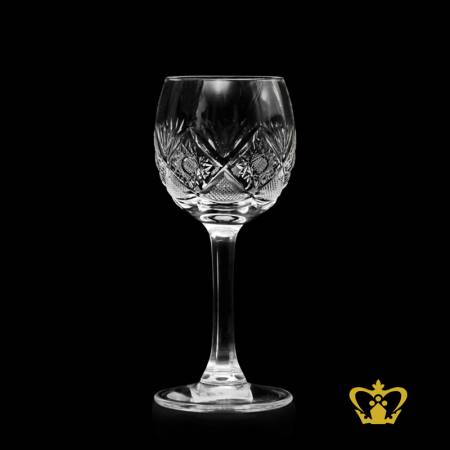 Attractive-crystal-sherry-glass-with-classic-hand-carved-intense-exquisite-pattern-4-oz