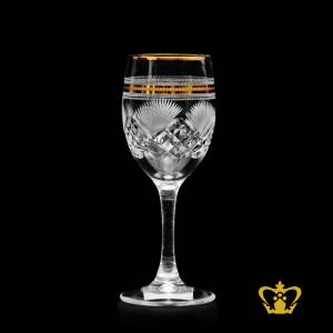 Classic-golden-rimmed-sherry-glass-adorned-with-intense-hand-carved-pattern-2-oz