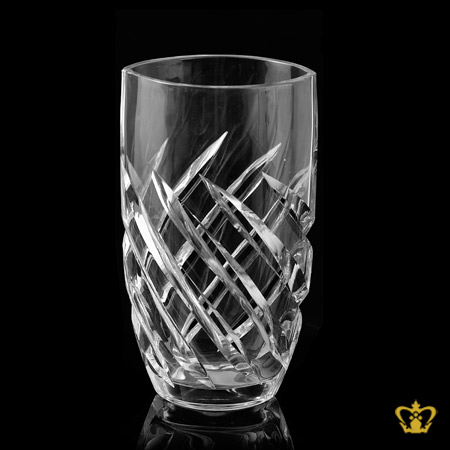 Exclusive-crystal-vase-with-intense-modern-handcrafted-cuts-wrapped-around-the-body-gives-trendy-look
