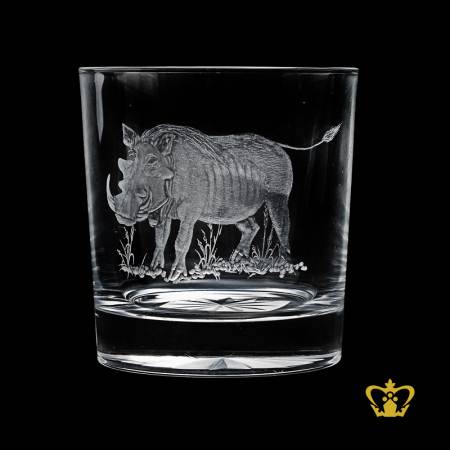Wild-animal-warthog-hand-engraved-rare-collection-wildlife-crystal-whisky-glass