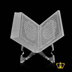 Crystal-Quran-and-rehal-handcrafted-replica-with-Arabic-word-calligraphy-engraved-Islamic-souvenir-religious-occasions-Ramadan-Eid-gift