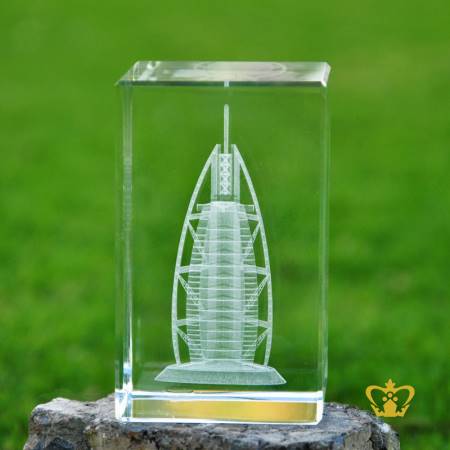 Burj-Al-Arab-3D-laser-crystal-engraved-Cube-Customized-image-Text-gift-tourist-60X60X100-MM