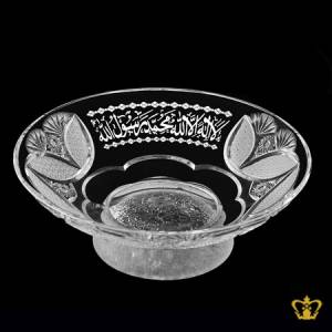 Crystal-Bowl-footed-Decorative-Star-Leaf-Hand-cut-designs-with-Arabic-Word-Calligraphy-La-ilahailla-Allah-Muhammed-rasul-Allah-Islamic-Gift-Ramadan-Eid-Souvenir-