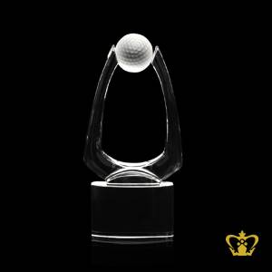 Personalized-crystal-golf-trophy-with-clear-base-customized-text-engraving-logo