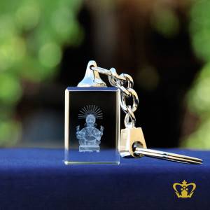 Ganesha-Key-Chain-Crystal-Cube-3D-Laser-Engraved-Hindu-God-Religious-Gift-For-Indian-Festival-Customized-Logo-Text-