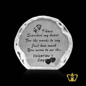 Crystal-Iceberg-Mould-engraved-Valentines-day-message-as-text-with-heart-shape-gift-
