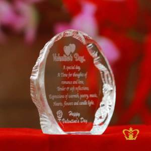 Mould-engraved-text-A-special-day-A-time-for-thoughts-of-romance-and-love-tender-and-soft-reflection-expressions-of-warmth-poetry-music-hearts-flowers-and-candle-light-valentines-day-gift-2d-customized-personalized-text-word-engrave-etched-printed-gift-special-occasion-for-her-for-him-valentines-day-wedding