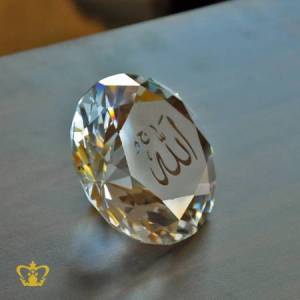 Eid-Ramadan-Gift-Arabic-Word-Calligraphy-Allah-Engraved-Diamond-Cut-Crystal-Islamic-Religious-Occasion-Souvenir
