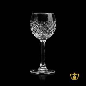 Attractive-diamond-cut-hand-carved-crystal-sherry-glass-4-oz