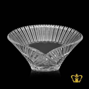 Stunning-gorgeous-handcrafted-crystal-bowl-with-frosted-alluring-handcrafted-pattern