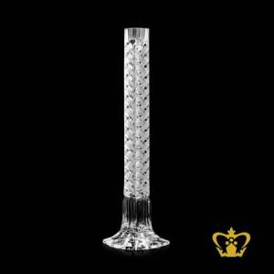 Crystal-candle-holder-with-lovely-intense-handcrafted-pattern