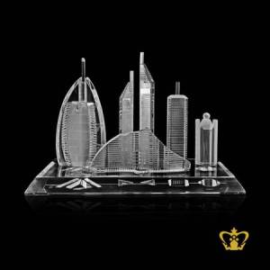 Dubai-skyline-famous-landmarks-crystal-replica-gift-tourist-souvenir