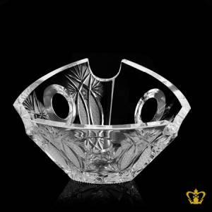 Vintage-intense-gorgeous-pattern-handcrafted-on-modish-Three-cornered-crystal-bowl