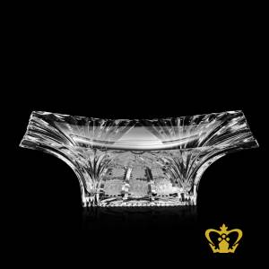 Fancy-rectangular-crystal-bowl-handcrafted-with-intense-star-cuts