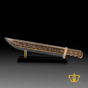 Sura-Al-Fatiha-Arabic-word-calligraphy-Quran-verse-Islamic-religious-occasions-souvenir-Crystal-dagger-replica-with-black-base-ramadan-eid-gifts