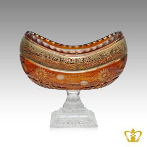 Amber-crystal-islamic-bowl-silver-Arabic-word-Ayat-Al-Kursi-engraved-and-handcrafted-with-deep-flower-cuts